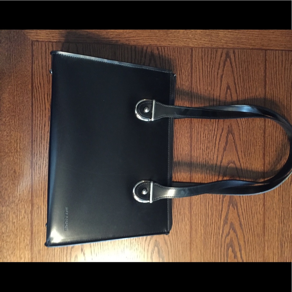 Black leather executive bag