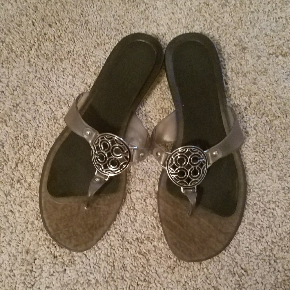 Black Coach Sandals, Size 7 1/2