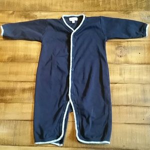 Long sleeve navy blue romper