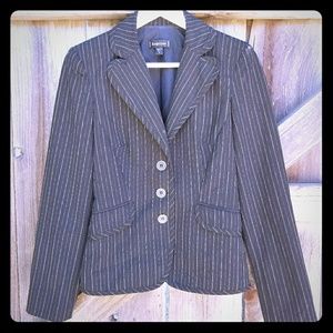 bebe pinstriped blazer 4