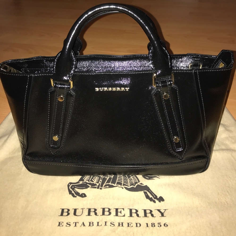 Burberry Somerford Patent Leather Tote