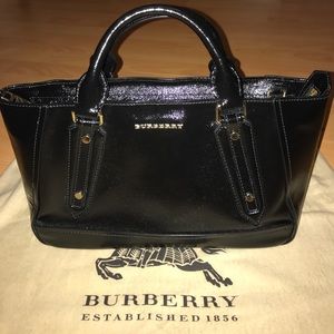 Burberry Somerford Patent Leather Tote
