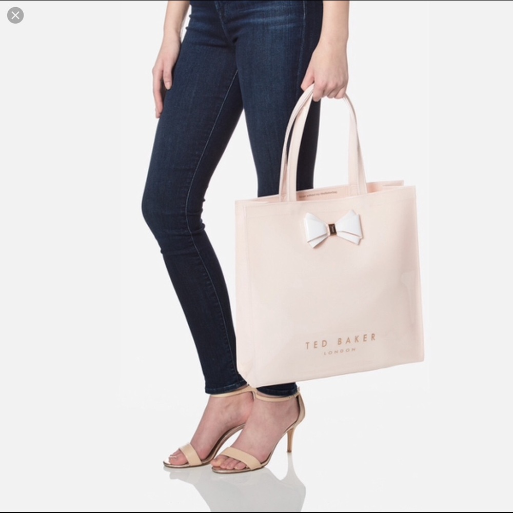 Ted baker mid pink bow detail large shopper bag