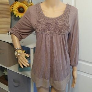 20% off 3+ items; Cute lavender-grey tunic