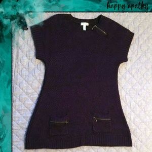 Dress Barn Purple Knit Sweater Dress