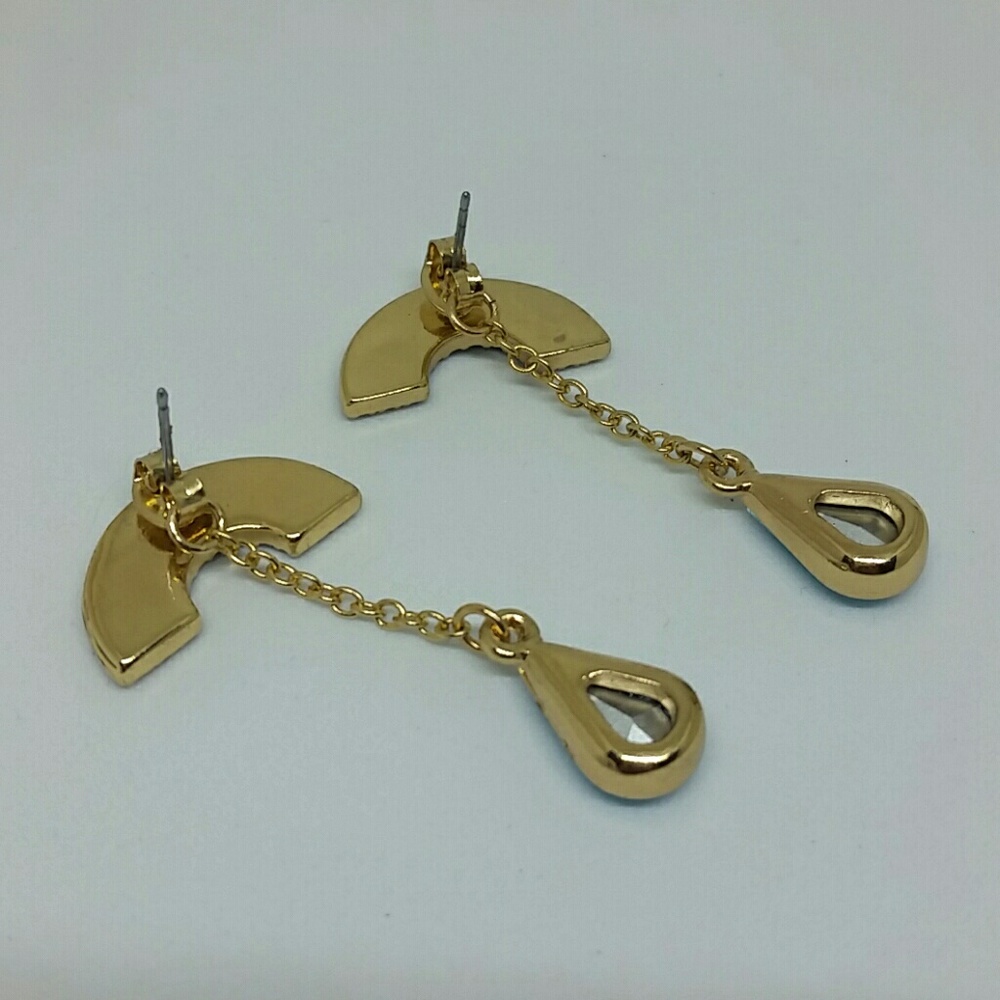 Betsey Johnson Rainbow & Raindrop Dangle Earrings - Picture 3 of 4