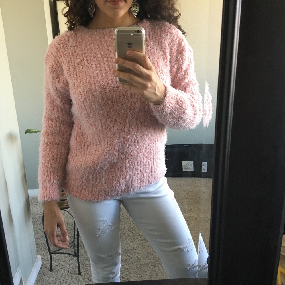 Light Pink Fuzzy Sweater