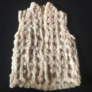 Genuine rabbit fur vest