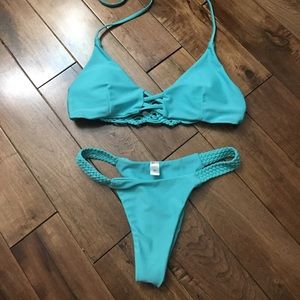 Blue bikini set