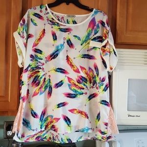 Modified feather blouse