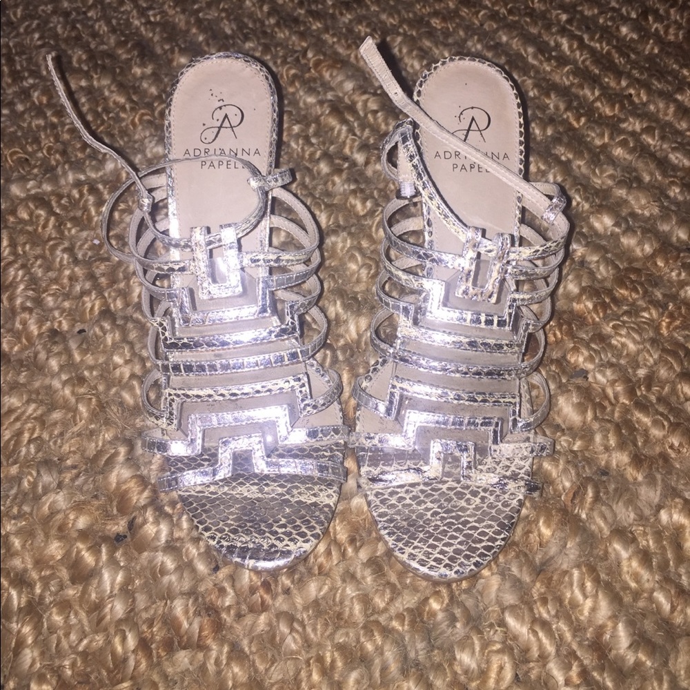 Adrianna Papell Silver Heels