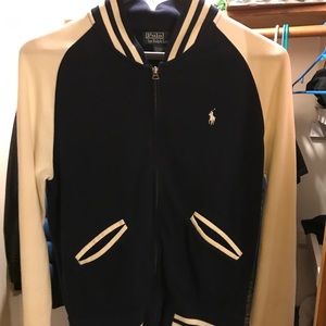 Navy blue & white Polo Ralph Lauren Varsity jacket