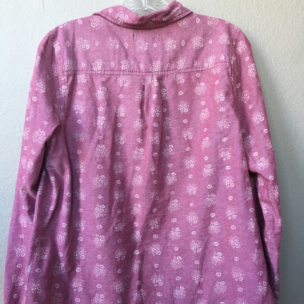 Old Navy Classic Patterned Pink Oxford Shirt - Picture 4 of 5