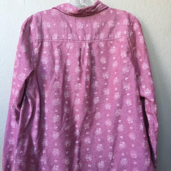 Old Navy Classic Patterned Pink Oxford Shirt - Picture 4 of 5