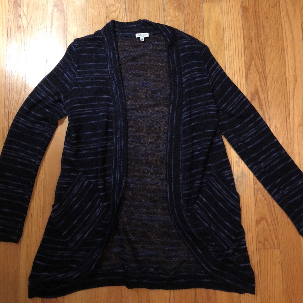 Splendid Navy and Light Blue Striped Cardigan