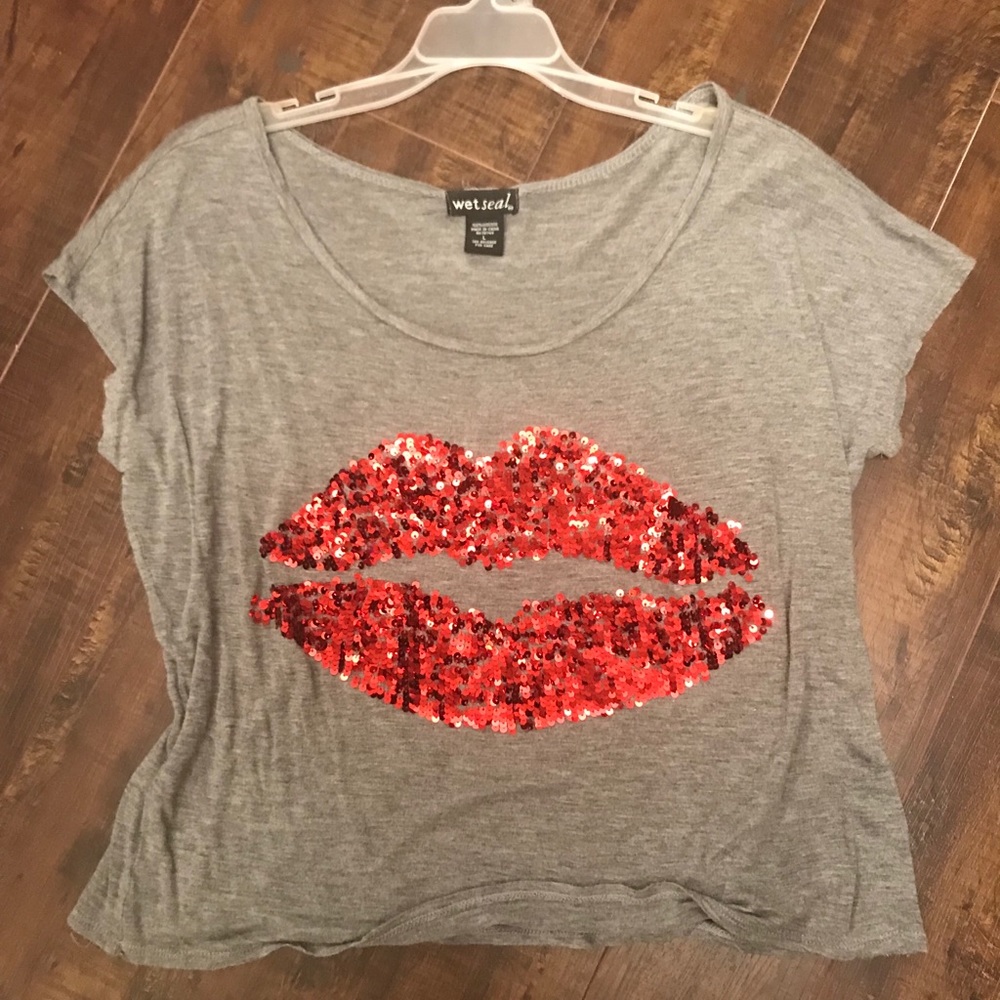 Cute sequin top.