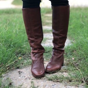 Vintage 1970’s cowhide leather tall boots Vintage 1970’s cowhide leather tall boots