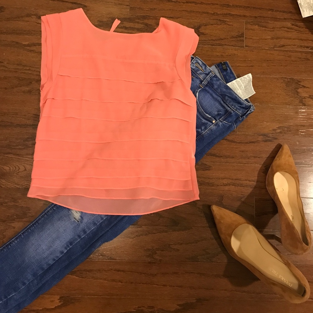 Topshop pink blouse SZ 4