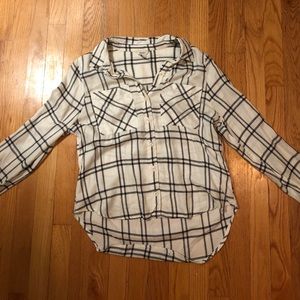 Forever 21 Black and White Plaid Button Down
