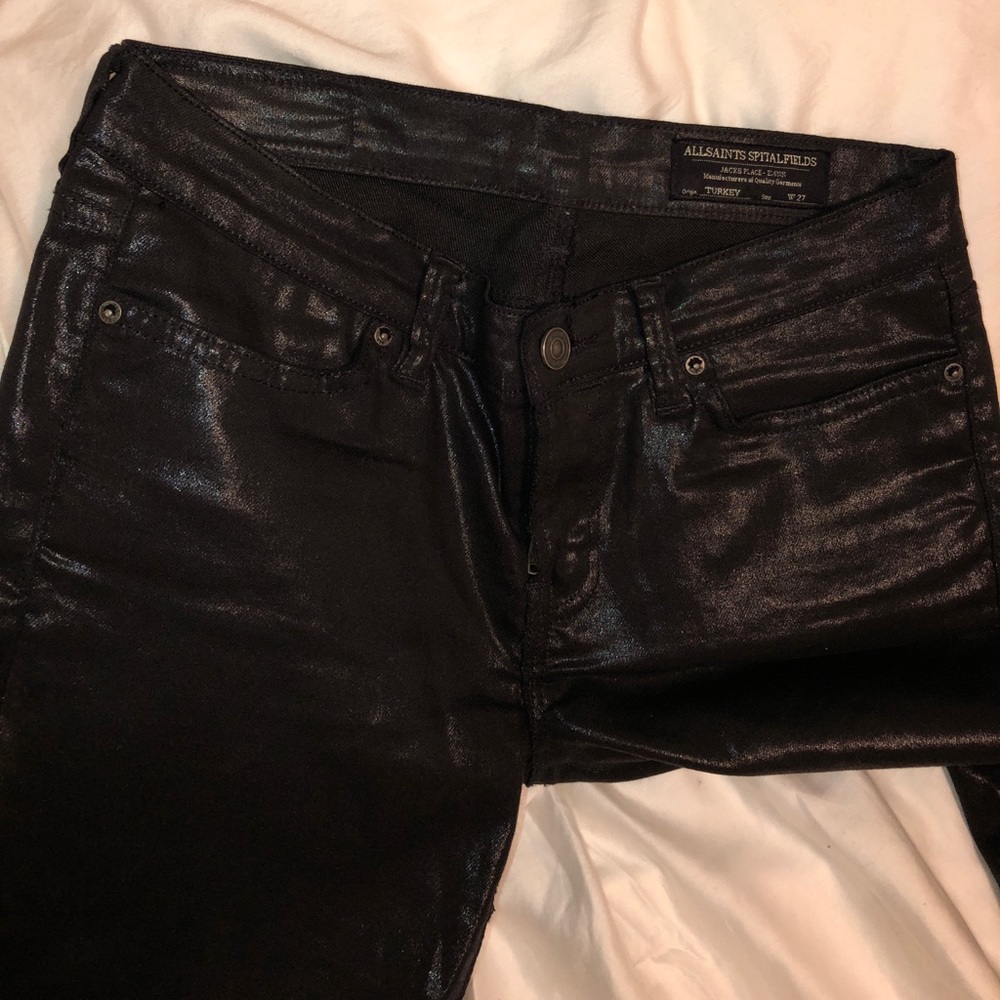 All Saints Coated Skinny pants