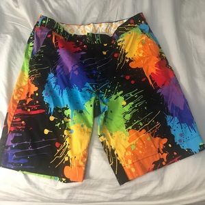 Loudmouth paint splatter golf shorts