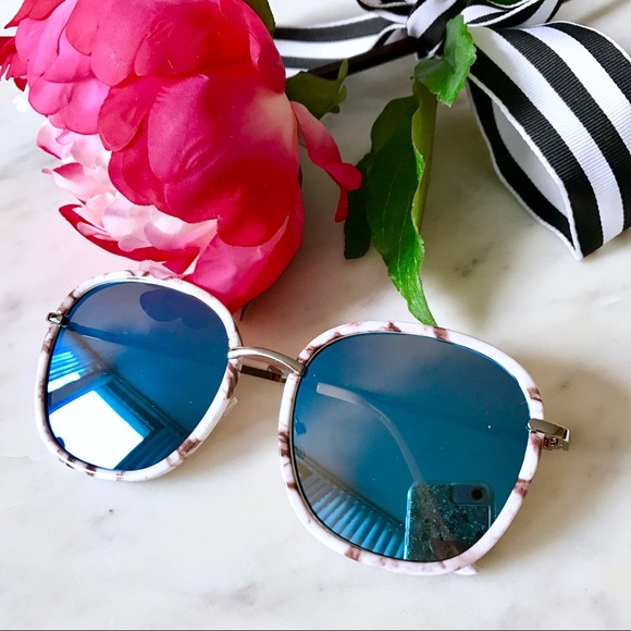 Accessories - 🎁2 for $24! Blue Mirrored Marbled Sunglasses