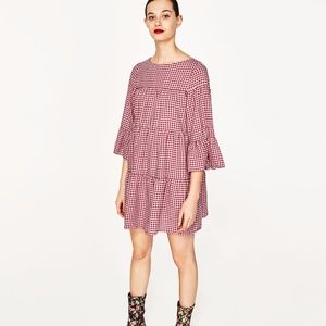 ZARA: gingham mini dress