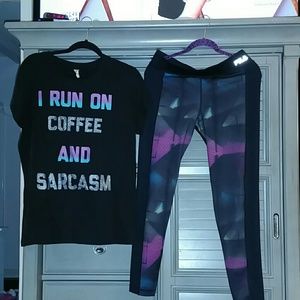 FILA LEGGINGS/ GRAPHIC TEE SET