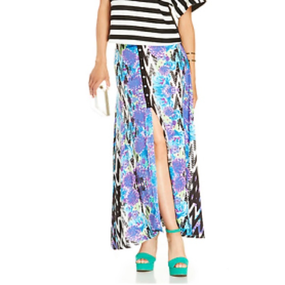 Minkpink Garden Breeze Slit Maxi Skirt Medium Smal