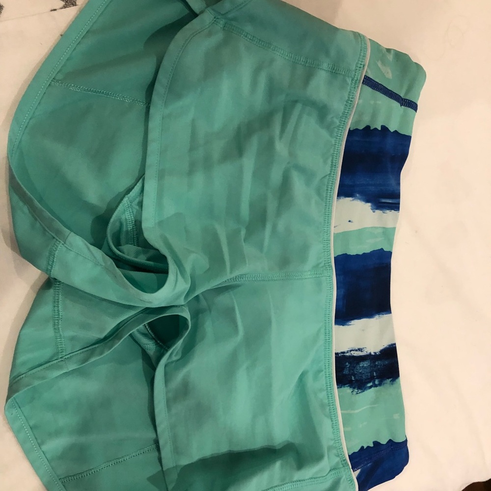 Turquoise lulu lemon shorts