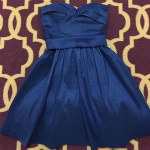 Calvin Klein royal blue strapless cocktail dress