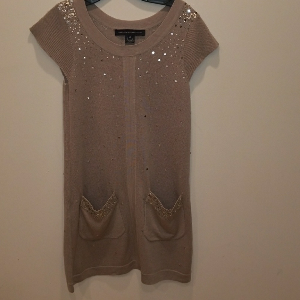 French connection sequin detail dress