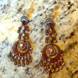 Gypsy doll bronze chandelier earrings