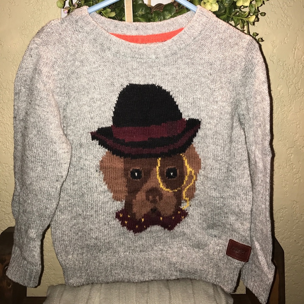 Dog with Top Hat Sweater
