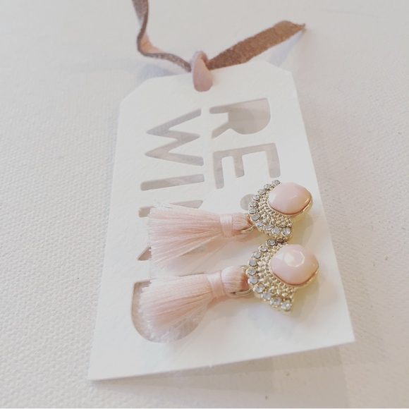 New Blush Pink Bohemian Studs - Picture 2 of 6