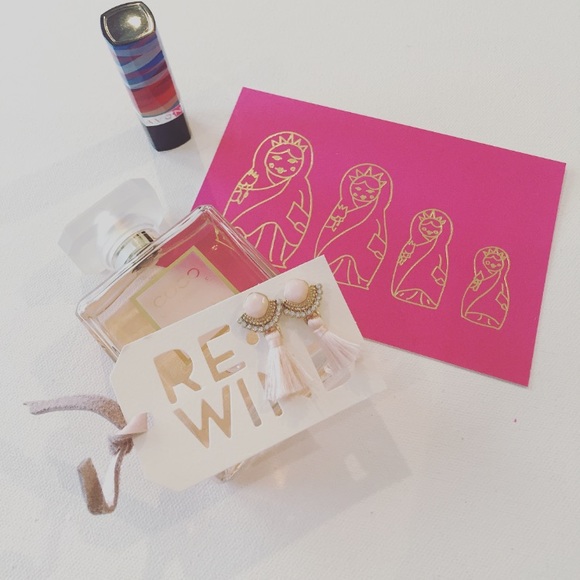 New Blush Pink Bohemian Studs - Picture 4 of 6