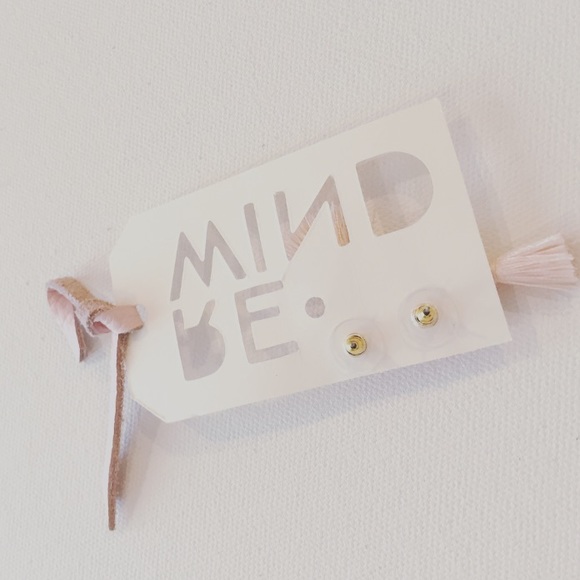 New Blush Pink Bohemian Studs - Picture 3 of 6