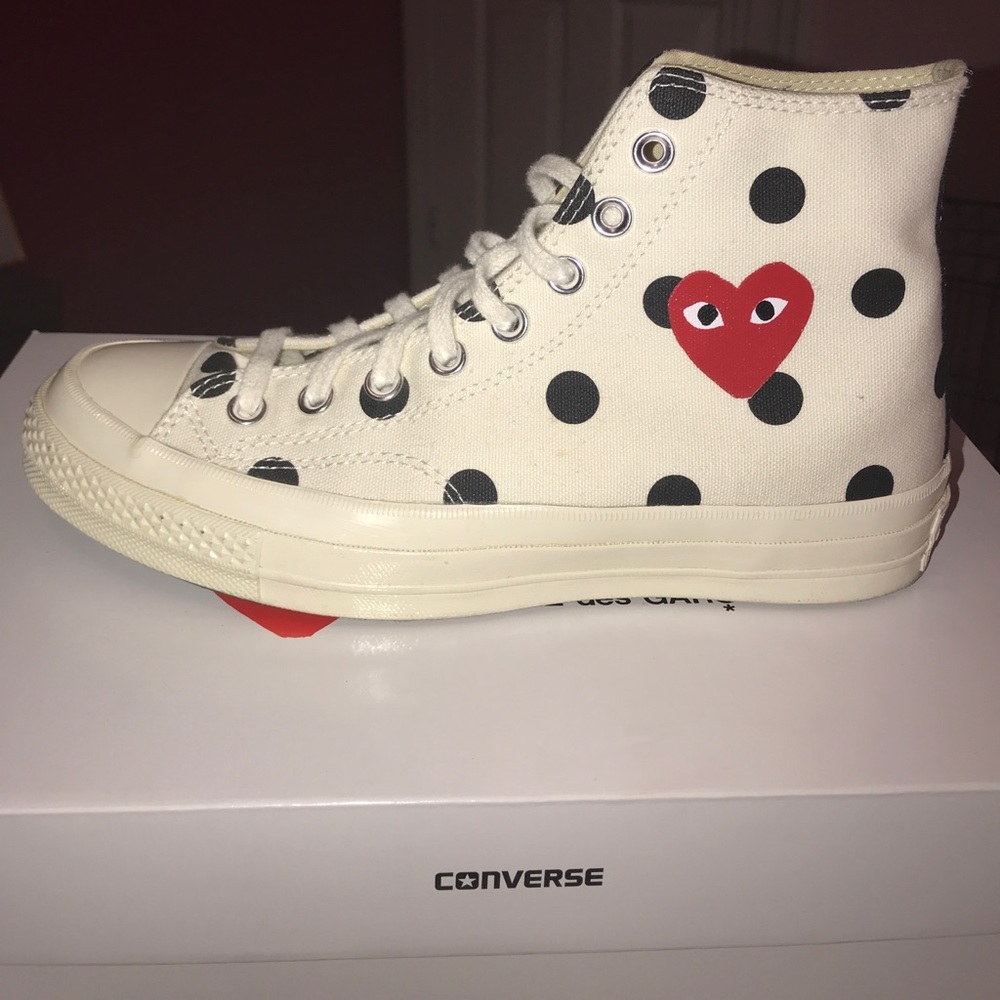 COMME DES GARÇONS. x CONVERSE. Polka Dot Sneakers.