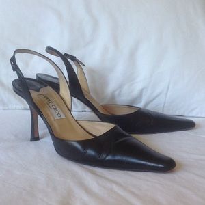 Jimmy Choo Black Slingback Heels Size 10US or 40EU