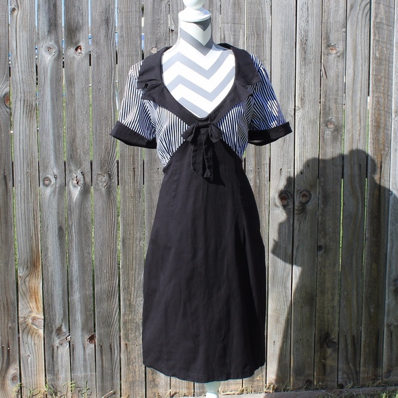 Lindy Bop Dresses & Skirts - Lindy Bop Laney Secretary Chic Stripe Wiggle dress
