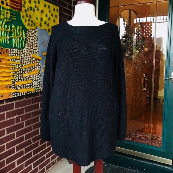 TopShop Oversized Black Sweater - Picture 1 of 7