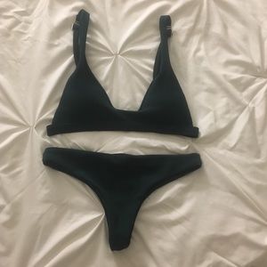 NWT Forest green cheeky bikini