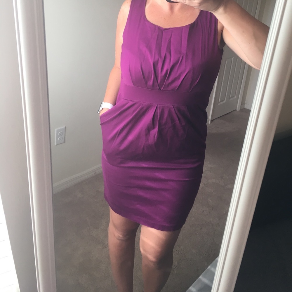 Missiomo purple sleeveless cocktail Work dress