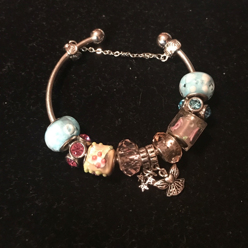Colored stone bracelet