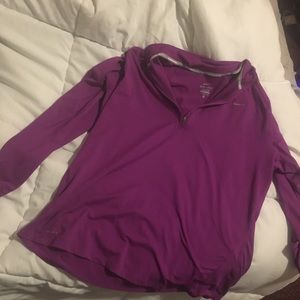 Nike dry fit 1/4 zip purple