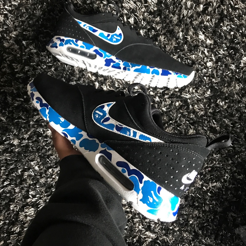 Custom Bape Suede Nike Air Max Shoes