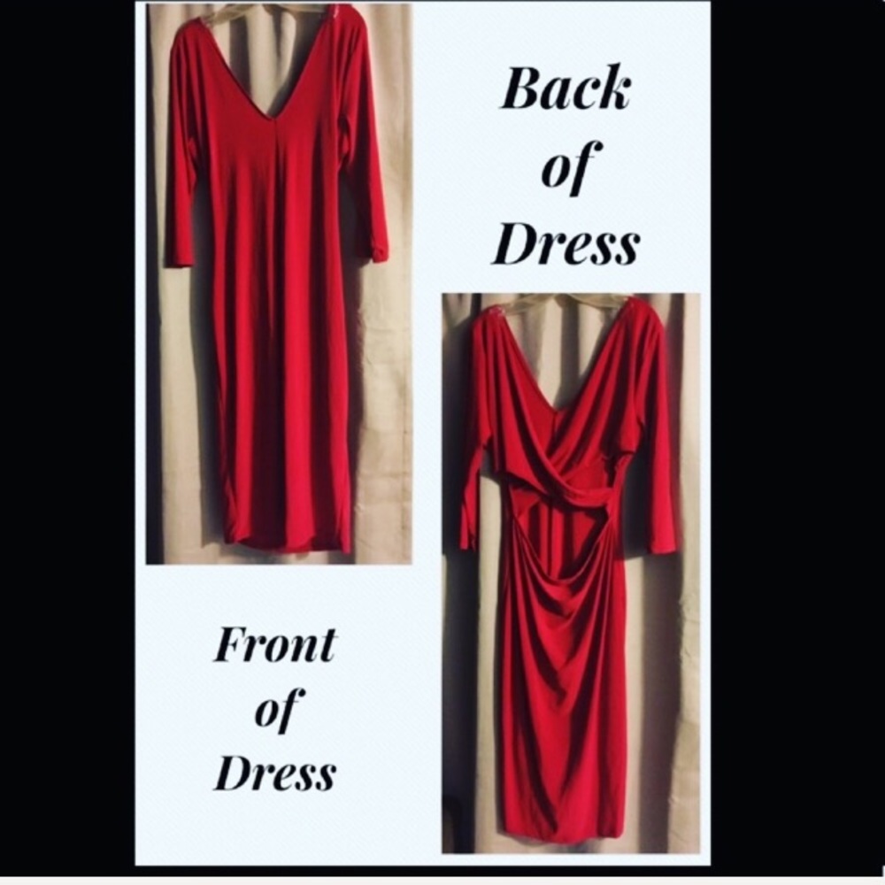 MAKE AN OFFER‼️ClothingBFF Red Dress 2X RUNS SMALL