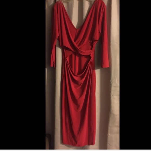MAKE AN OFFER‼️ClothingBFF Red Dress 2X RUNS SMALL - Picture 3 of 3