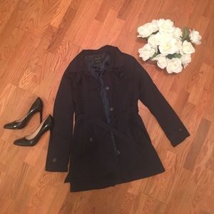 LOVE TREE BLUE TRENCH COAT