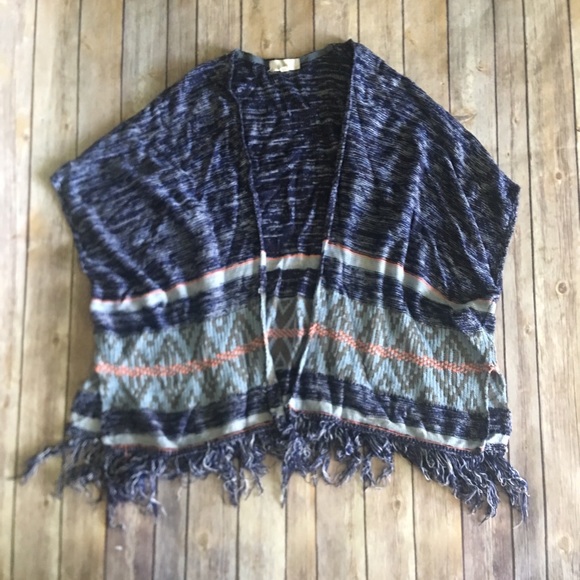 Altar'd State Sweaters - Altar’d State | Blue Knit Open Cardigan Shrug M